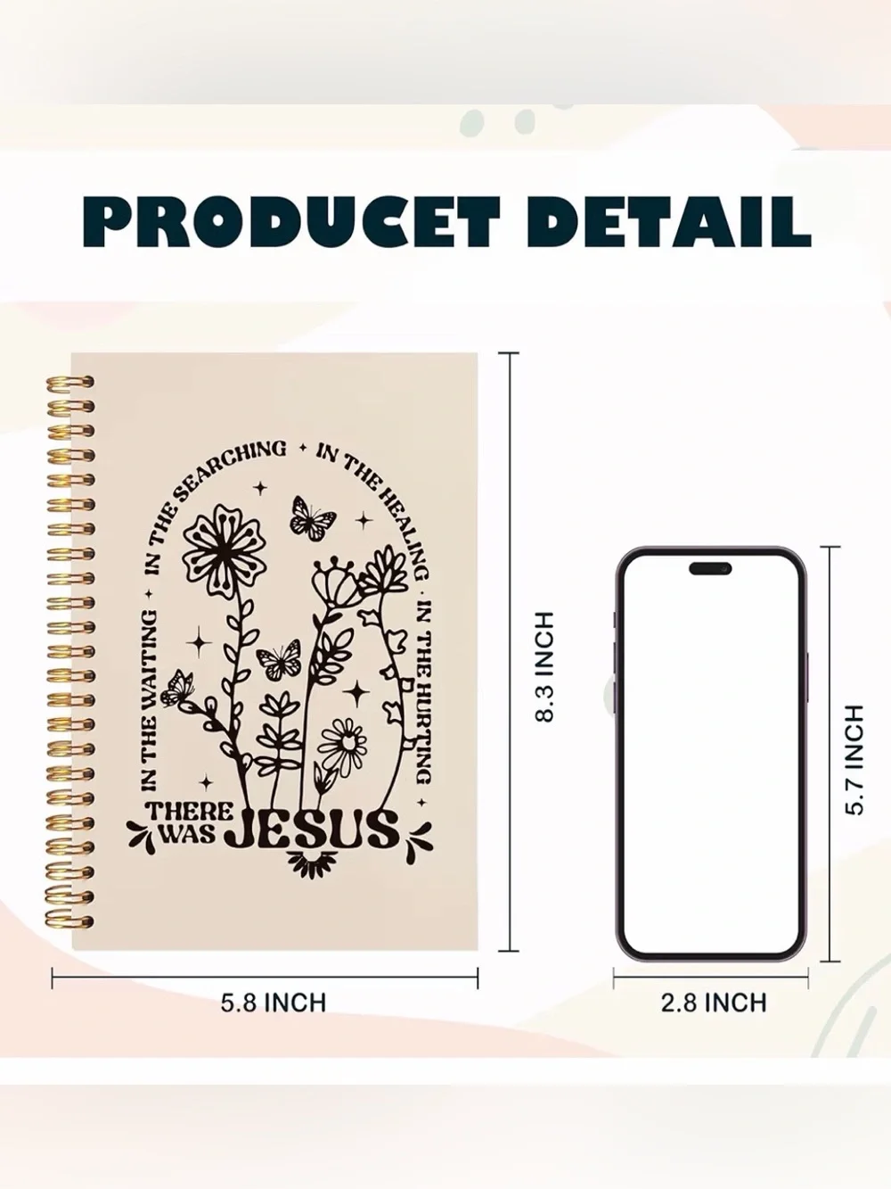 There Was Jesus Spiral Notebook